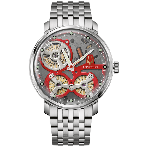 Accutron 2ES6A008 Redbar Spaceview 2020 Limited Edition Electrostatic