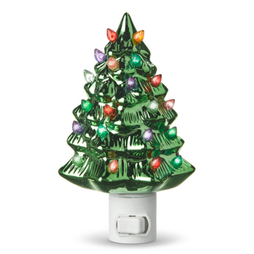 5.75" Raz Imports Vintage Metallic Tree Night Light