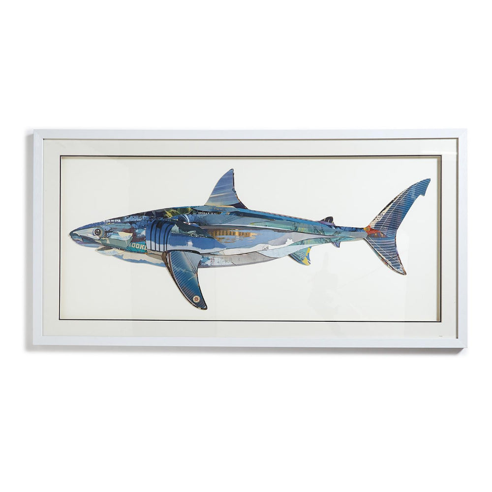 Two's Company Shark Paper Collage Wall Art *In Store Pickup Only*