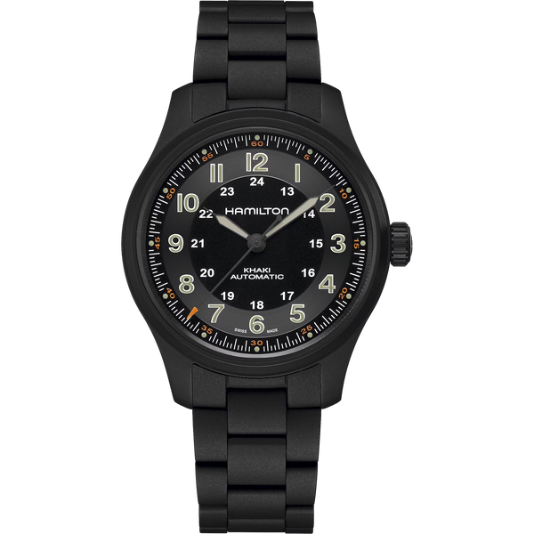 Hamilton H70665130 Khaki Field Titanium 42mm Black PVD