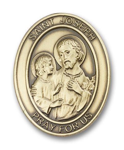 St. Joseph Auto Sun Visor Clip for Car Truck Driver Antique Gold