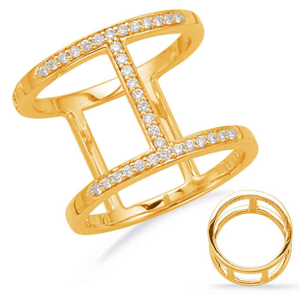 0.24 ctw. YELLOW GOLD DIAMOND FASHION RING D4596YG