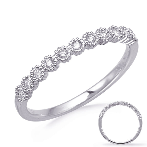 0.13 ctw. WHITE GOLD STACKABLE BAND D4743WG
