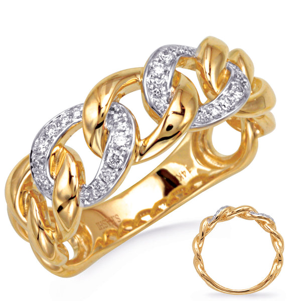0.19 ctw. YELLOW GOLD DIAMOND RING D4798YG