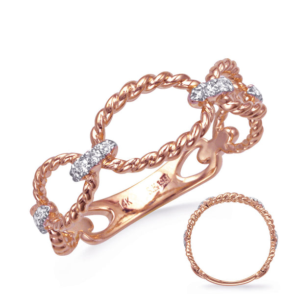 0.09 ctw. ROSE GOLD DIAMOND RING D4822RG