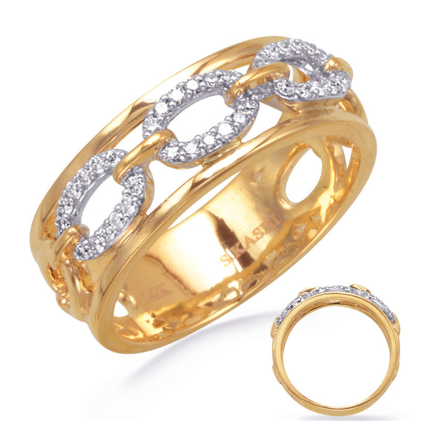 0.23 ctw. YELLOW & WHITE GOLD DIAMOND RING D4845YW