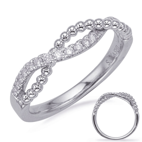 0.18 ctw. WHITE GOLD DIAMOND FASHION RING EN8246-BWG