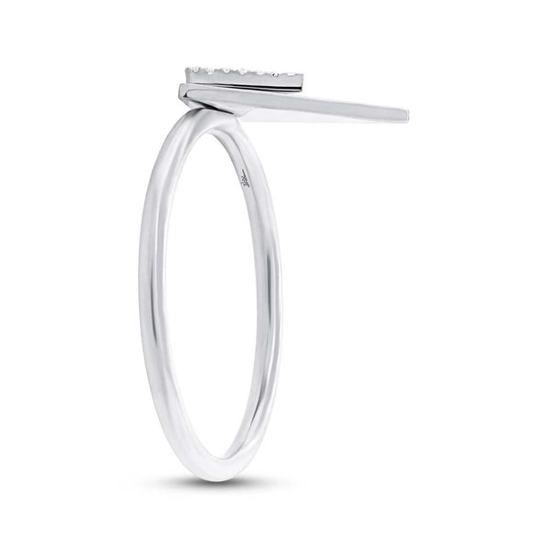 Shy Creation 0.05Ct Diamond Pave Triangle Ring SC55002297
