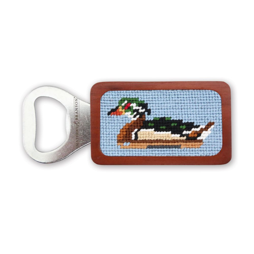 Smathers & Branson Wood Duck Decoy Bottle Opener-Antique Blue