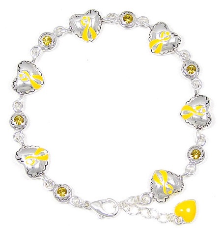 Adjustable Yellow Ribbon Bracelet