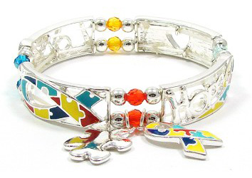 Autism Ribbon Stretch Cuff