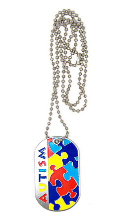 Autism Dog Tag Necklace