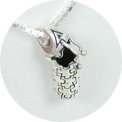 Sterling Autism Prayer Box Necklace