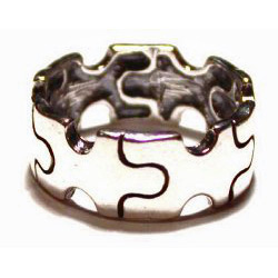 Interlocked Puzzle Piece Ring