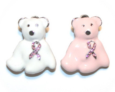 Pink Ribbon Teddy Bear Pin
