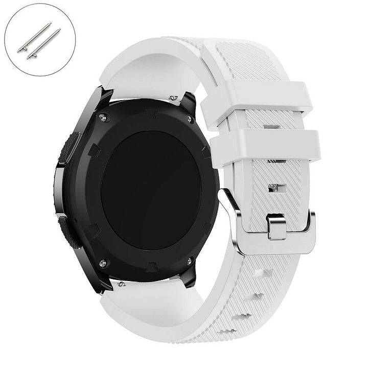 Casio Compatible White Rubber Silicone Replacement Watch Band Strap Quick Release Pins #4042