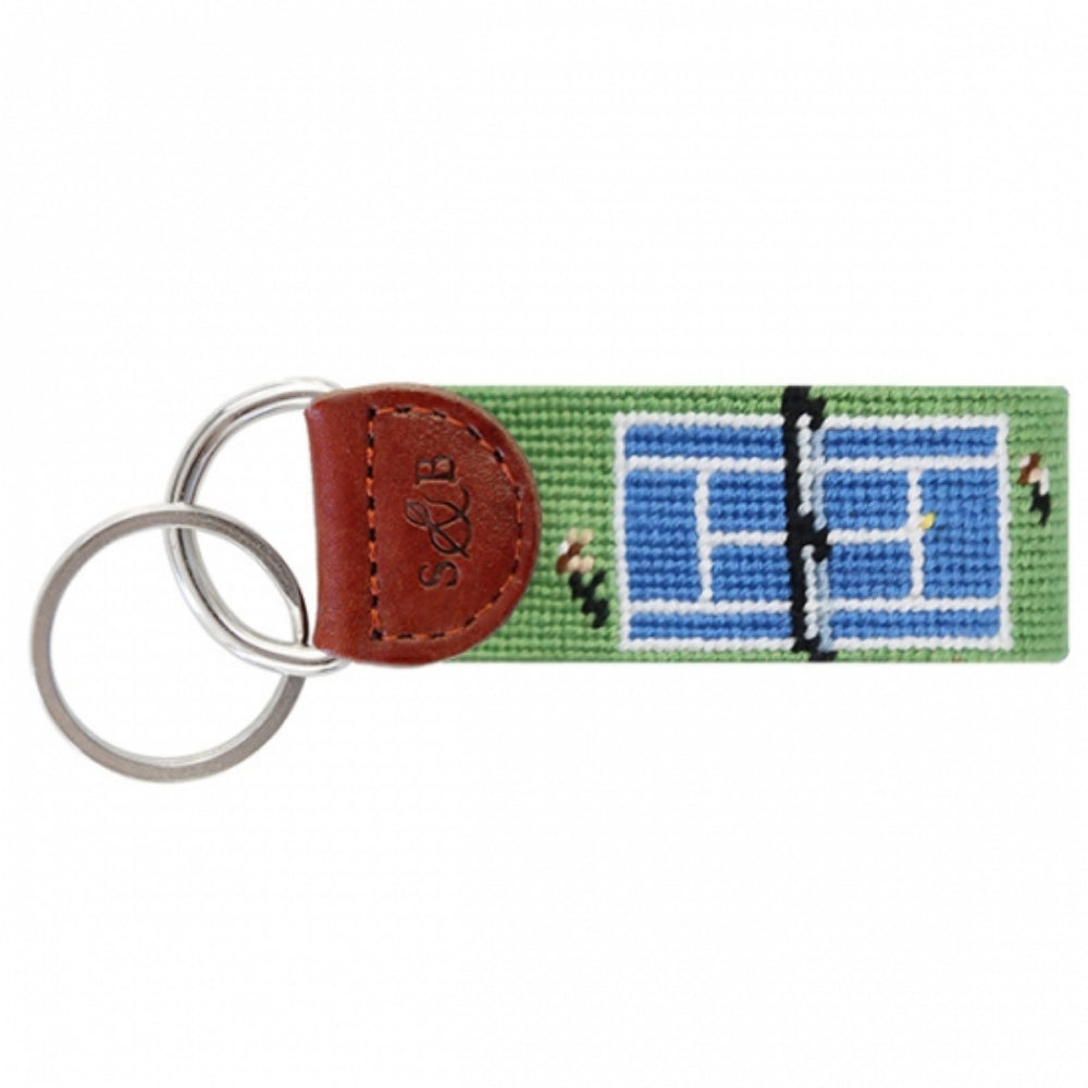 Smathers & Branson Tennis Overhead Needlepoint Key Fob