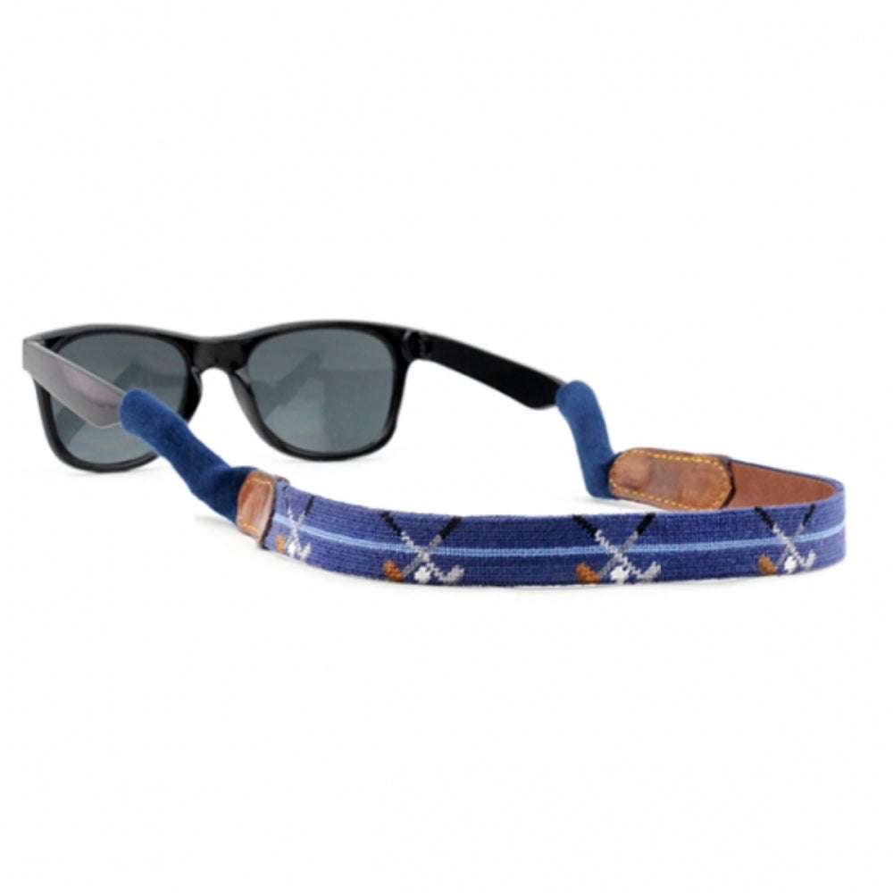 Smathers & Branson Crossed Clubs Needlepoint Sunglass Strap