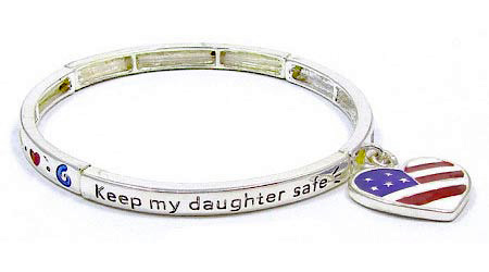 Stackable Keep My Daughter Safe Bracelet