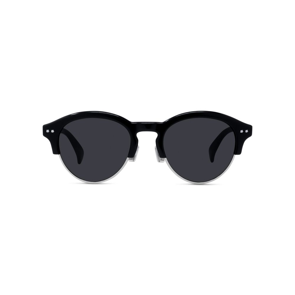 Boke Flower Black Round Sunglasses