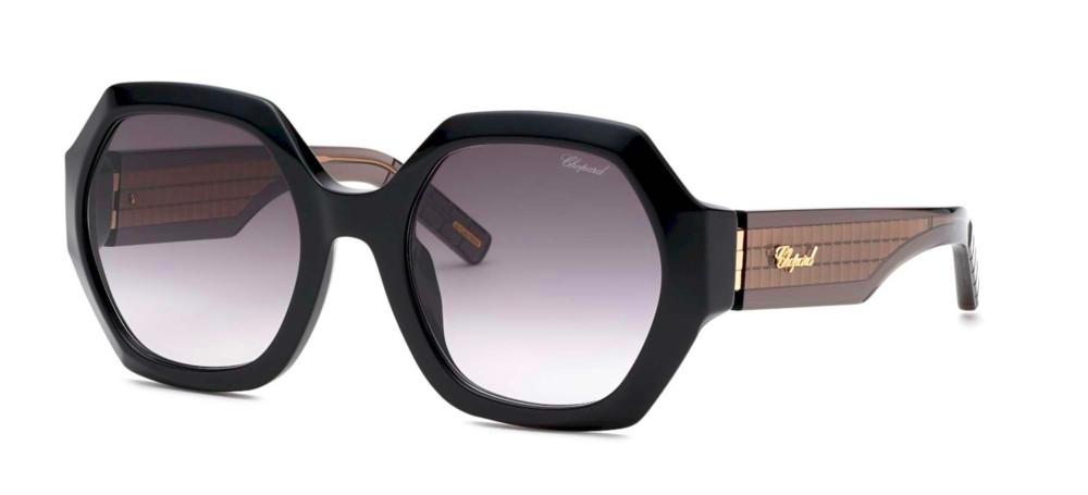 SCH362M Black Geometric Sunglasses