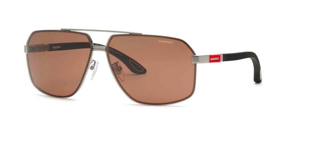SCHG89 Ruthenium Geometric Sunglasses