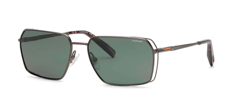 SCHG90 Ruthenium Geometric Sunglasses