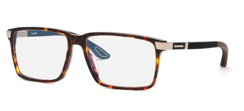 VCH358V Havana Geometric Eyeglasses