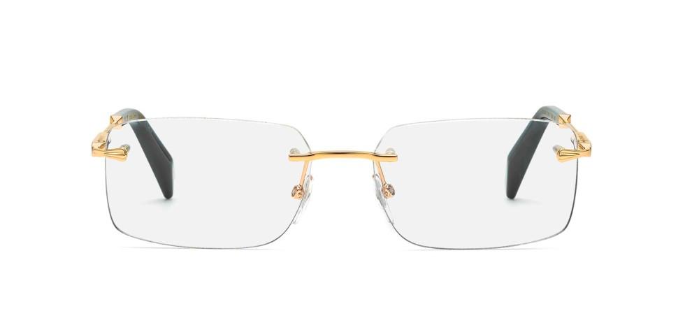 VCHG57 Gold Geometric Eyeglasses