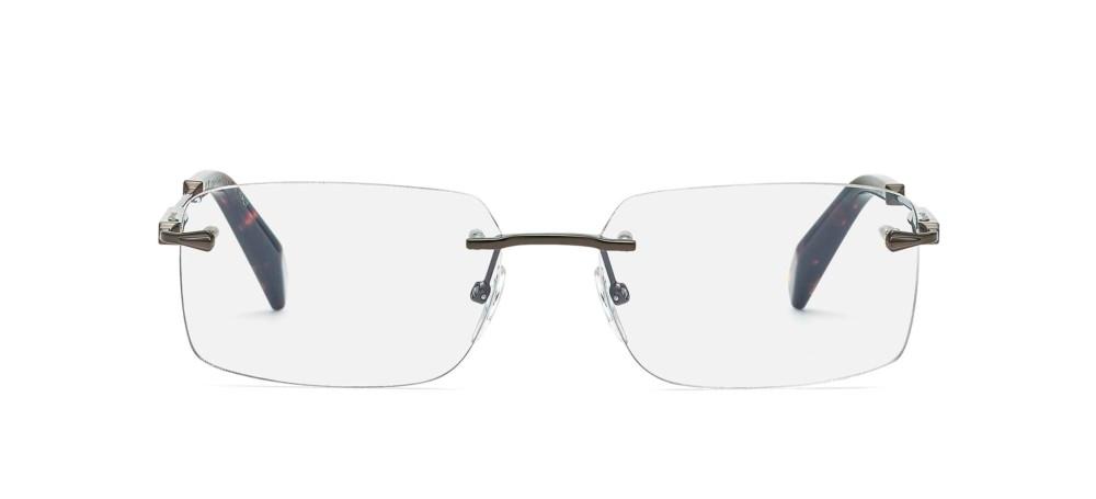 VCHG57 Ruthenium Geometric Eyeglasses