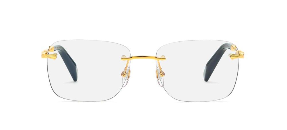 VCHG58 Gold Geometric Eyeglasses