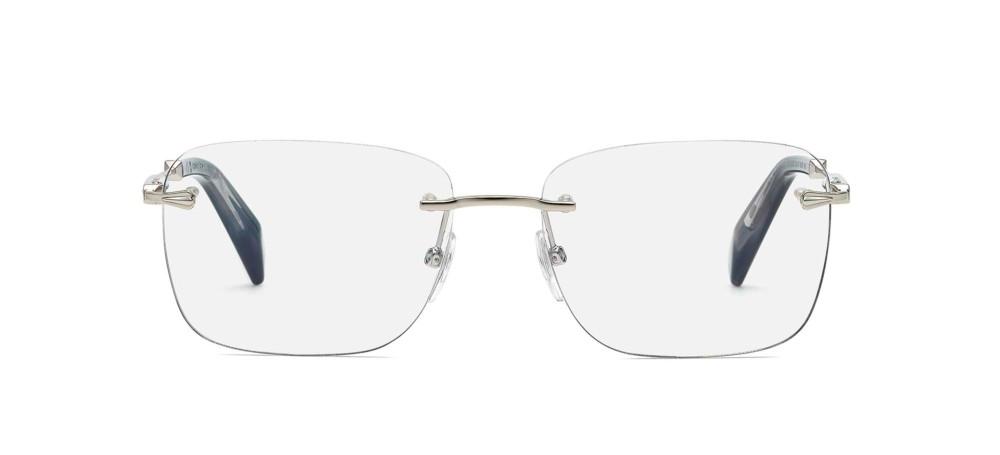 VCHG58 Silver Geometric Eyeglasses
