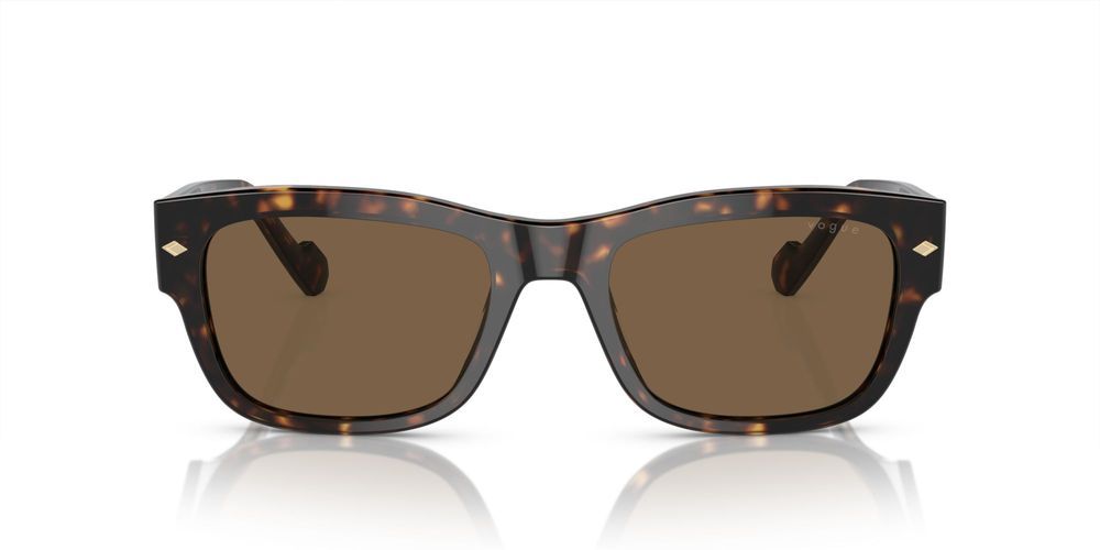 VO 5530S Havana Geometric Sunglasses