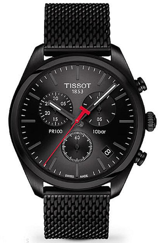Men's Tissot 1853 PRS 100 Chronograph Swiss Steel Watch T1014173305100