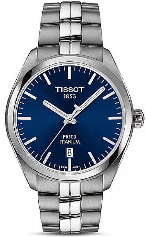 Men's Tissot 1853 PRS 100  Swiss Black Dial Steel Watch T1014101105100