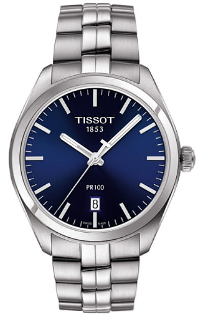 Men's Tissot 1853 PRS 100  Swiss Blue Dial Steel Watch T1014101104100