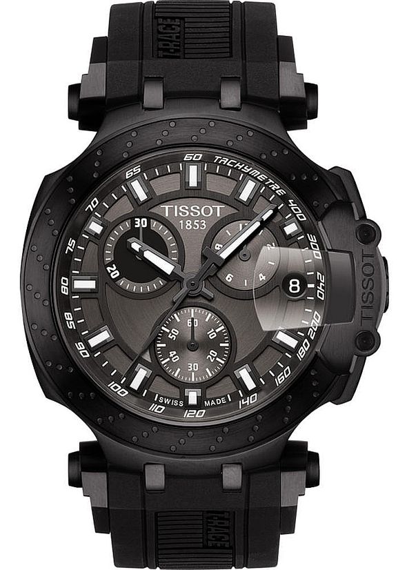 Men's Tissot 1853 T-Race Chronograph Black Swiss Watch T1154173706103