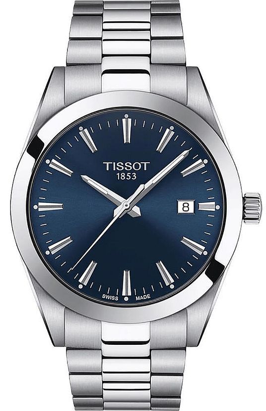 Mens Tissot 1853 Gentleman Swiss Elegant Blue Dial Watch T1274101104100