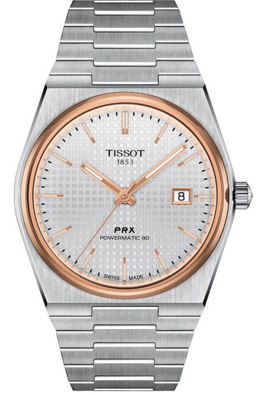 Mens Tissot 1853 PRX Powermatic 80 Automatic Two Tone Watch T1374072103100