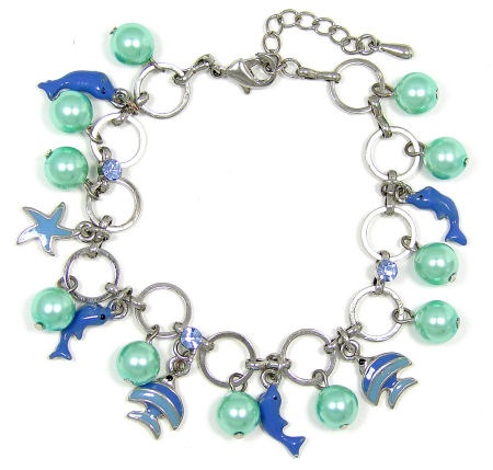 Pearls Of The Ocean Charm Bracelet