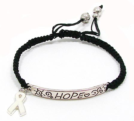 Adjustable Awareness Ribbon Bracelet Pick Your Color