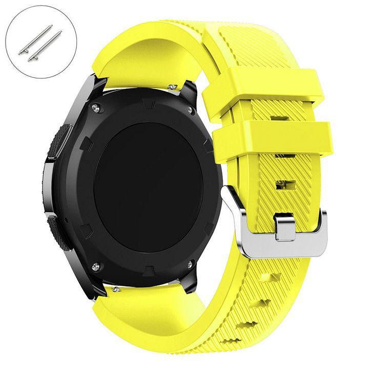 Raymond Weil Compatible Yellow Rubber Silicone Replacement Watch Band Strap Quick Release Pins #5055