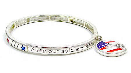 Stackable Keep Our Soldiers Safe Bracelet