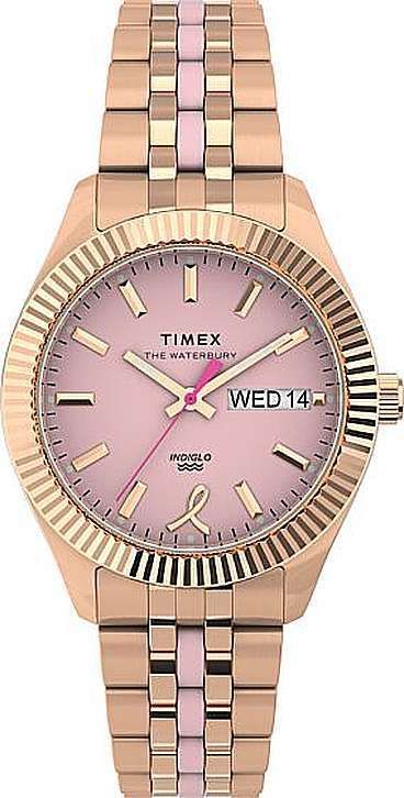 Women's Timex Legacy Boyfriend Rose Gold Pink Dial Watch TW2V52600