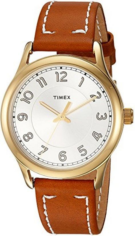 Women's Timex New England Brown Leather Band Watch TW2R23000