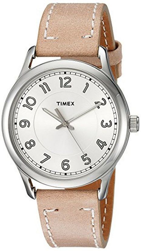Women's Timex New England Pink Sand Leather Band Watch TW2R23200